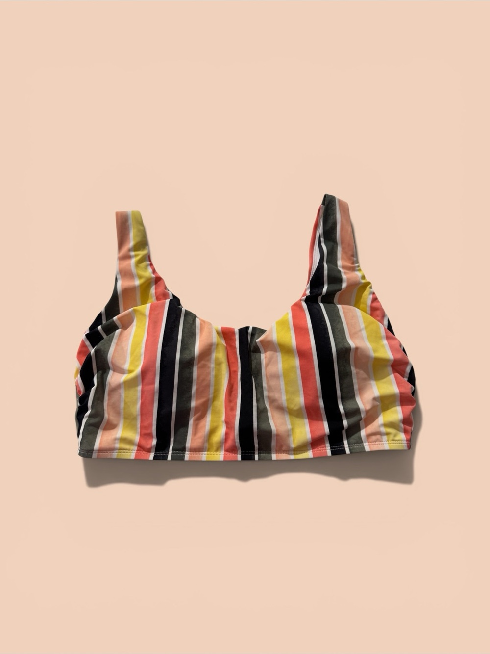 ✨True Craft Striped Bikini Top in Black, Yellow, Coral, Pink✨